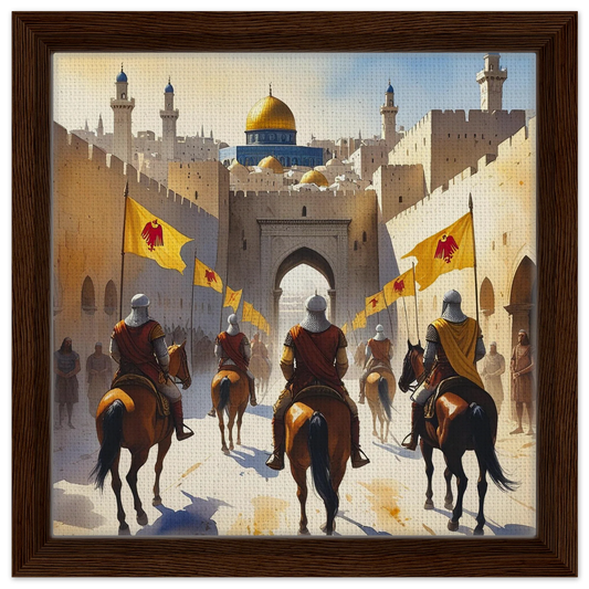 Riwayah art print of Saladin's army entering Jerusalem
