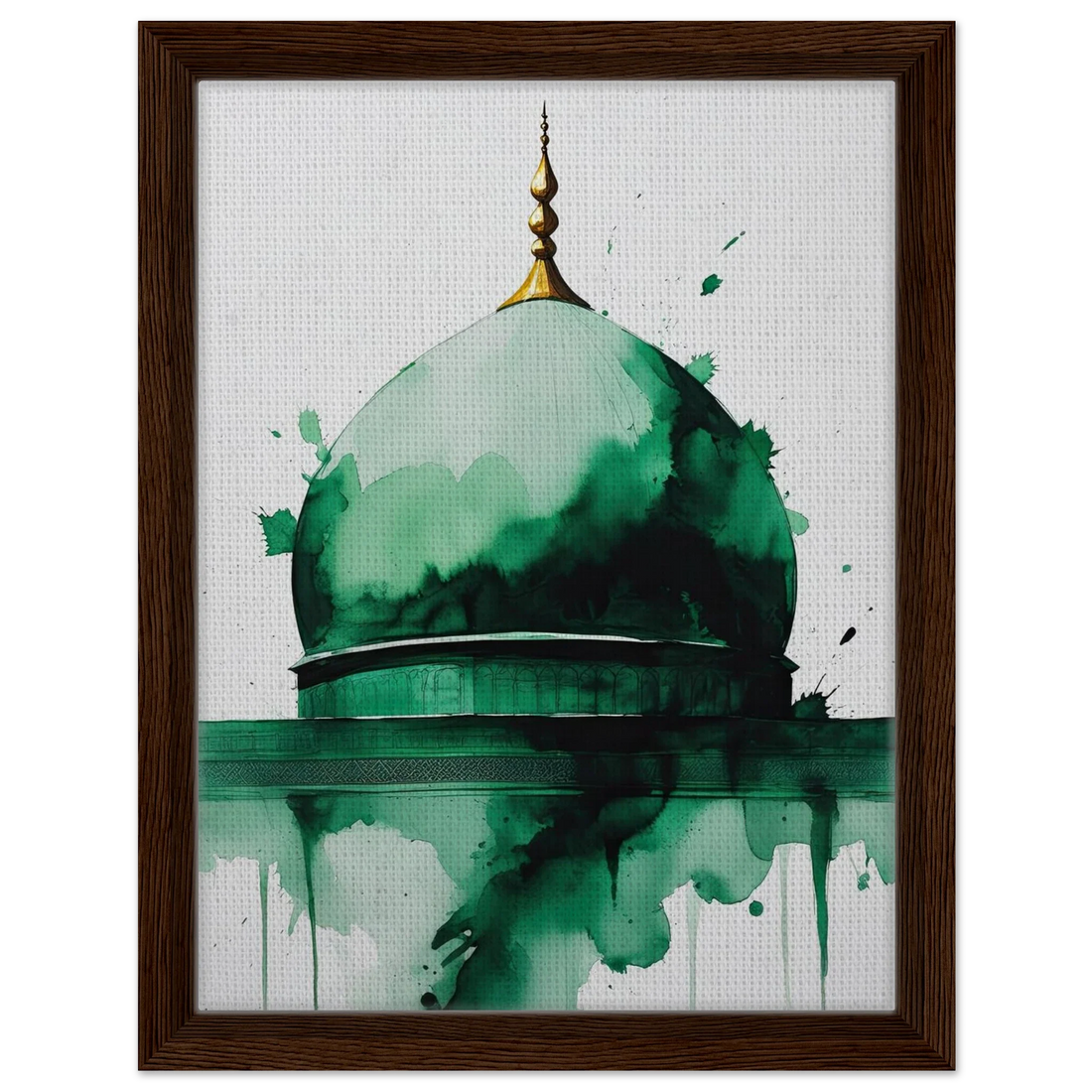 Riwayah art print of the Green Dome of Masjid an-Nabawi in Medina