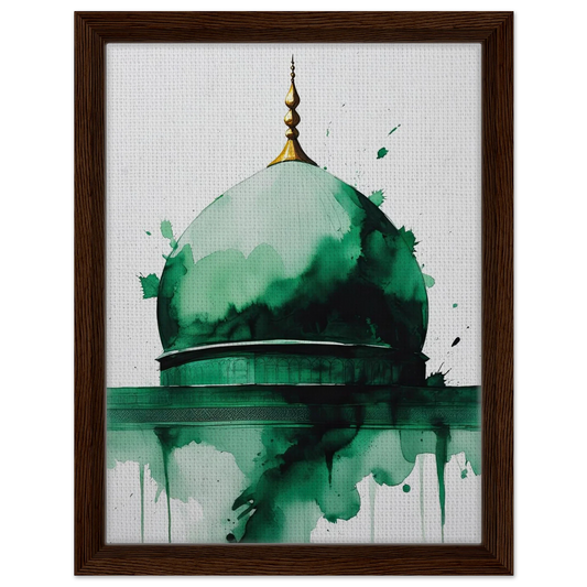 Riwayah art print of the Green Dome of Masjid an-Nabawi in Medina