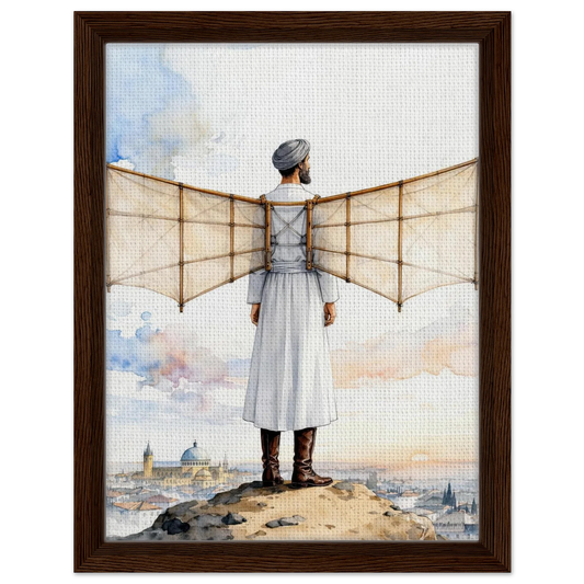 Riwayah art print of Abbas ibn Firnas attempting flight