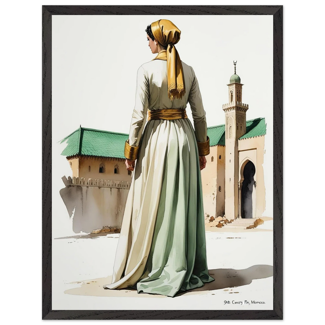 Riwayah art print of Fatima al-Fihri, founder of al-Qarawiyyin