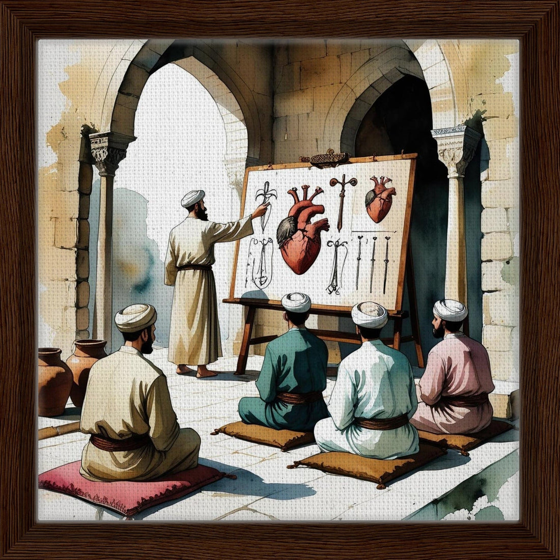 Riwayah art print of al-Zahrawi's surgical school