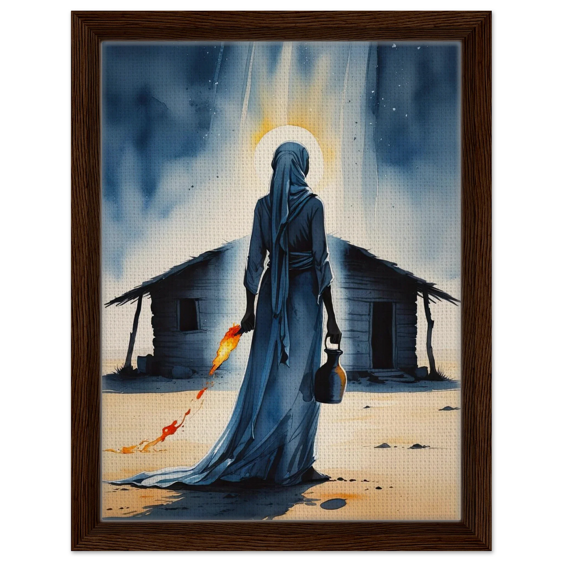 Riwayah art print of Rabia al-Adawiyya, the mystic of Basra