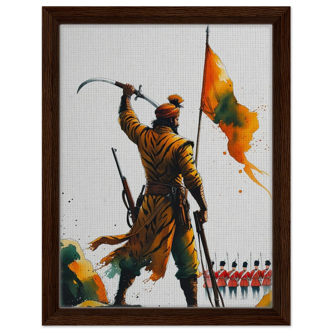 Riwayah art print of Tipu Sultan's last stand at Seringapatam