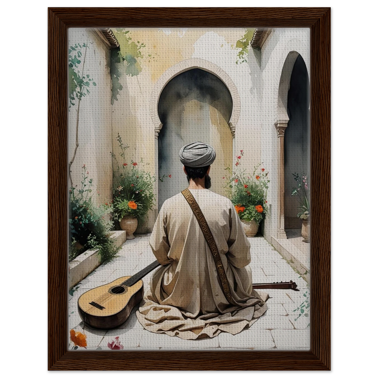 Ziryab, the cultural architect of Andalus, Islamic Golden Age art print by Riwayah