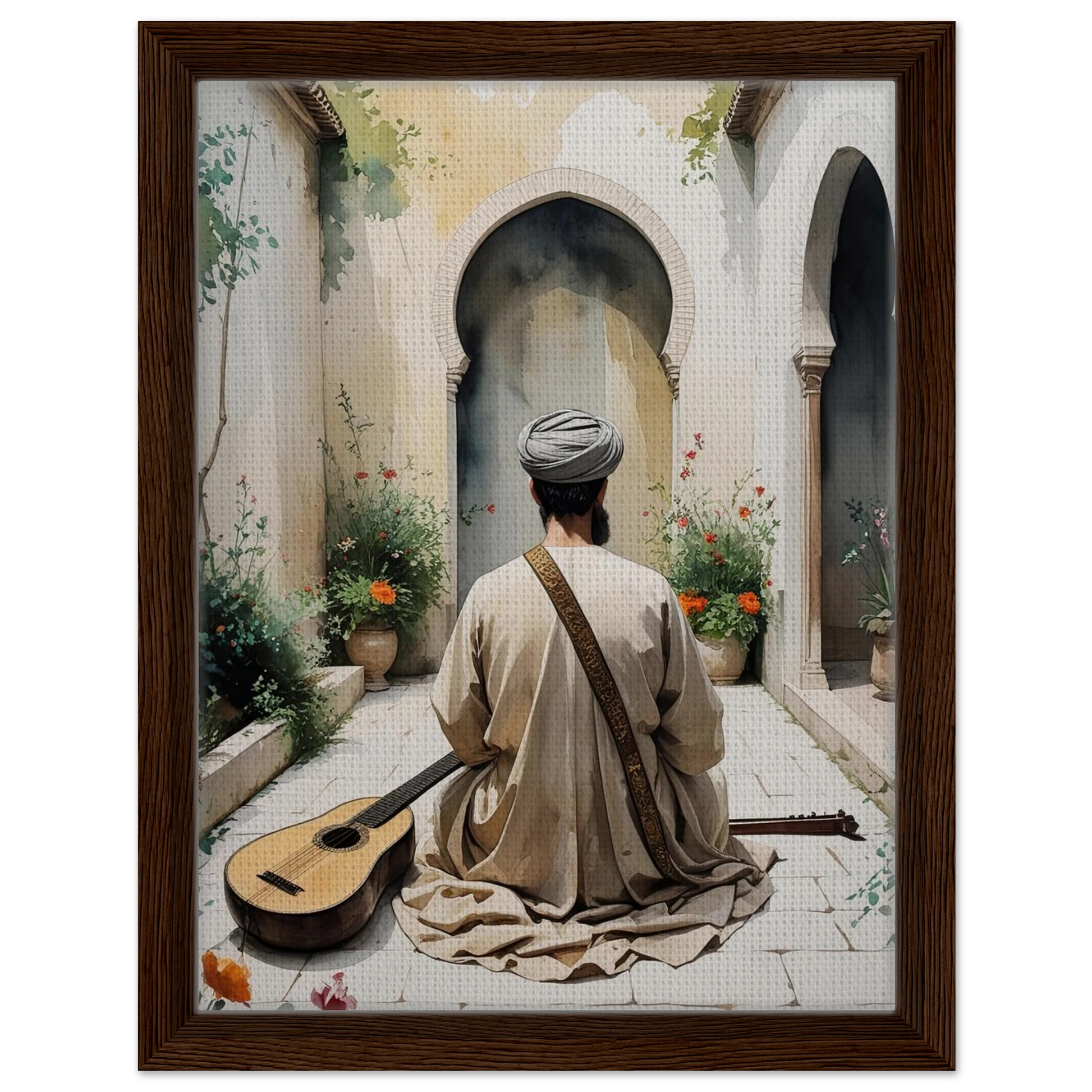 Ziryab, the cultural architect of Andalus, Islamic Golden Age art print by Riwayah